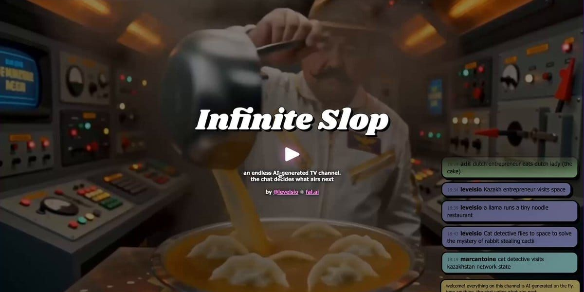 AI 影片比播放還快！Infinite Slop 開啟無限互動直播新時代